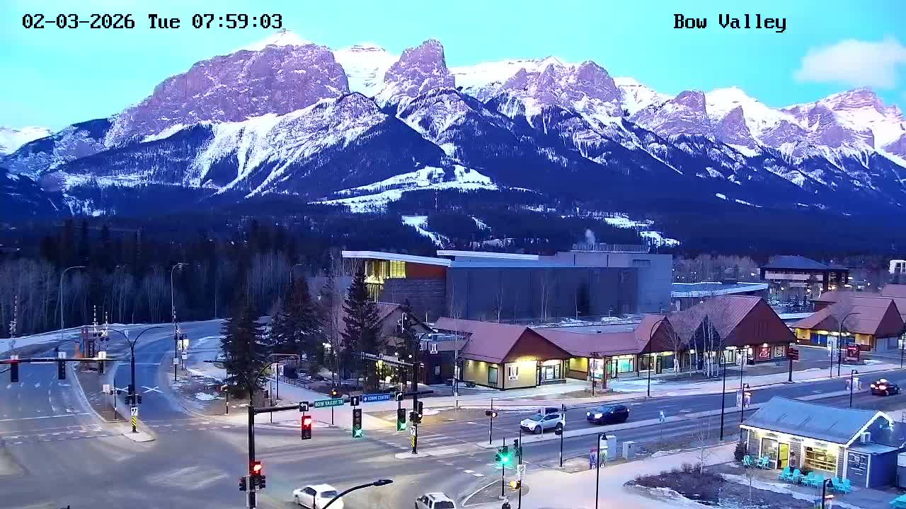 Canmore, Mount Rundle & Bow Valley Junction View Live Cam - Canmore, Alberta's Rockies, Alberta, Canada