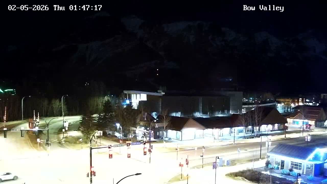 Canmore, Mount Rundle & Bow Valley Junction View Live Cam - Canmore, Alberta's Rockies, Alberta, Canada