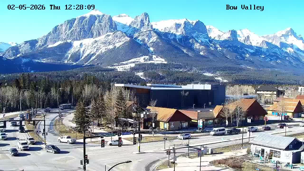 Canmore, Mount Rundle & Bow Valley Junction View Live Cam - Canmore, Alberta's Rockies, Alberta, Canada