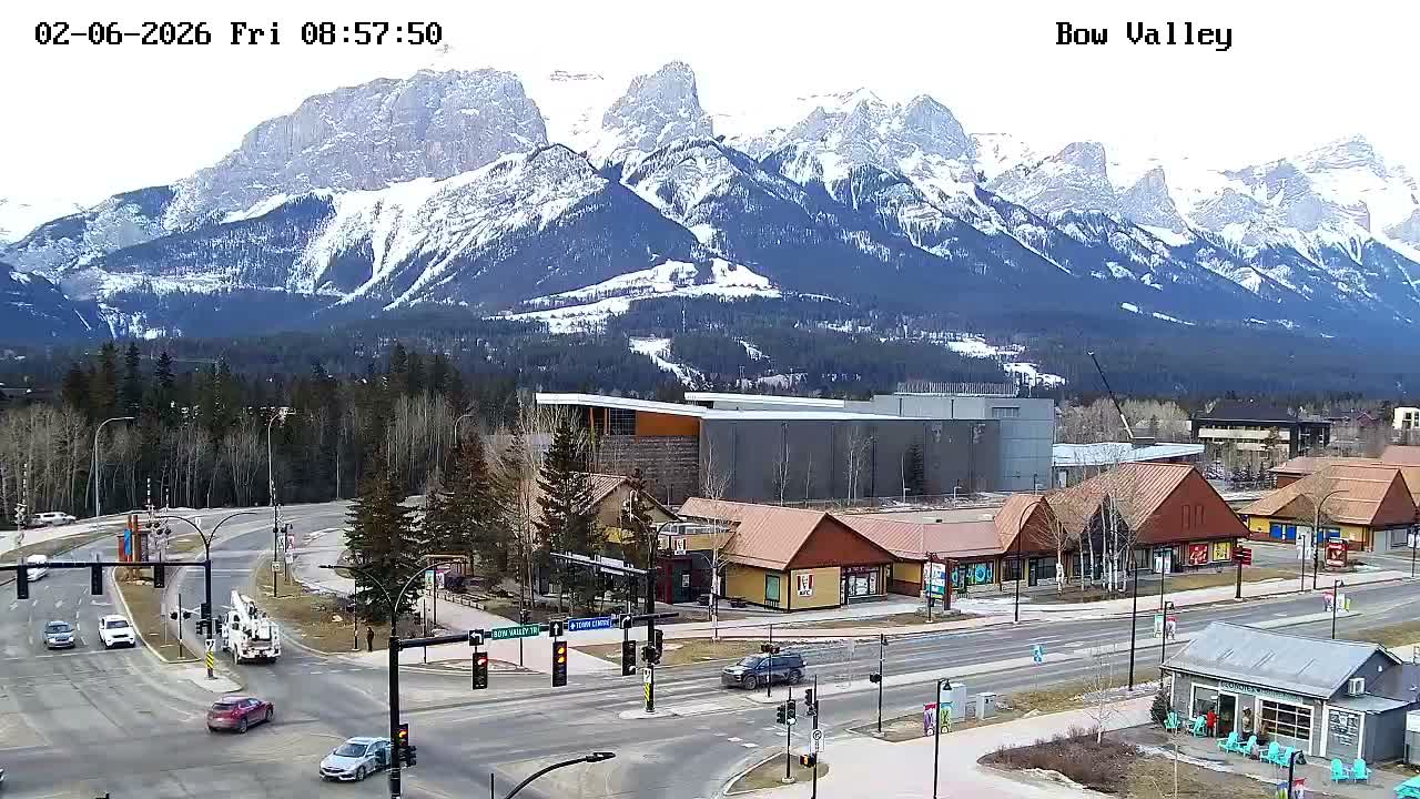 Canmore, Mount Rundle & Bow Valley Junction View Live Cam - Canmore, Alberta's Rockies, Alberta, Canada