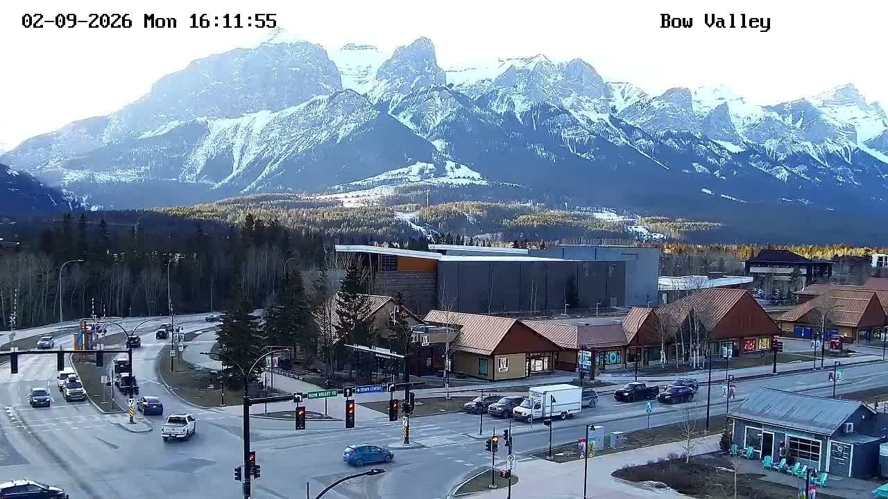 Canmore, Mount Rundle & Bow Valley Junction View Live Cam - Canmore, Alberta's Rockies, Alberta, Canada