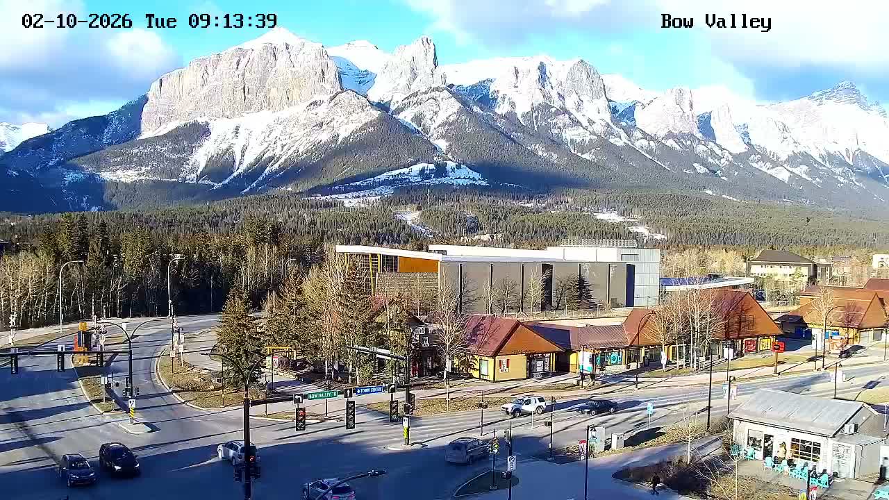 Canmore, Mount Rundle & Bow Valley Junction View Live Cam - Canmore, Alberta's Rockies, Alberta, Canada