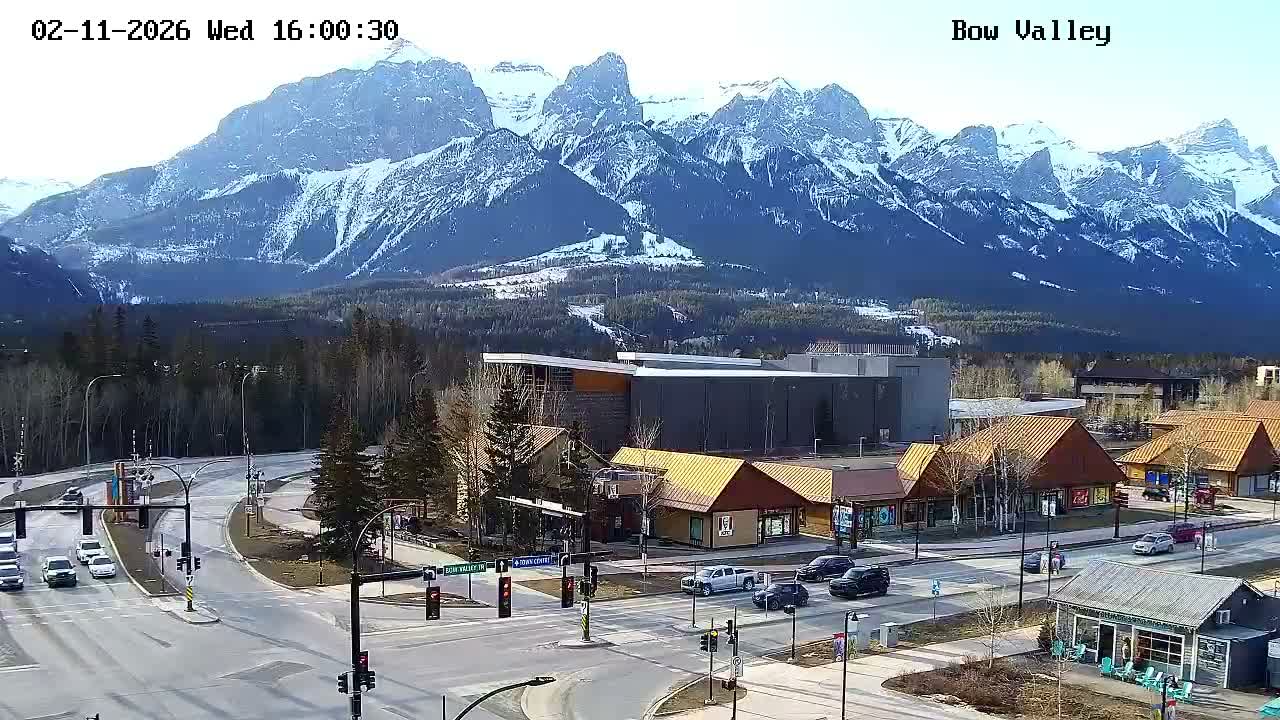Canmore, Mount Rundle & Bow Valley Junction View Live Cam - Canmore, Alberta's Rockies, Alberta, Canada