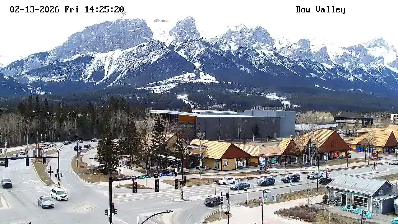 Canmore, Mount Rundle & Bow Valley Junction View Live Cam - Canmore, Alberta's Rockies, Alberta, Canada