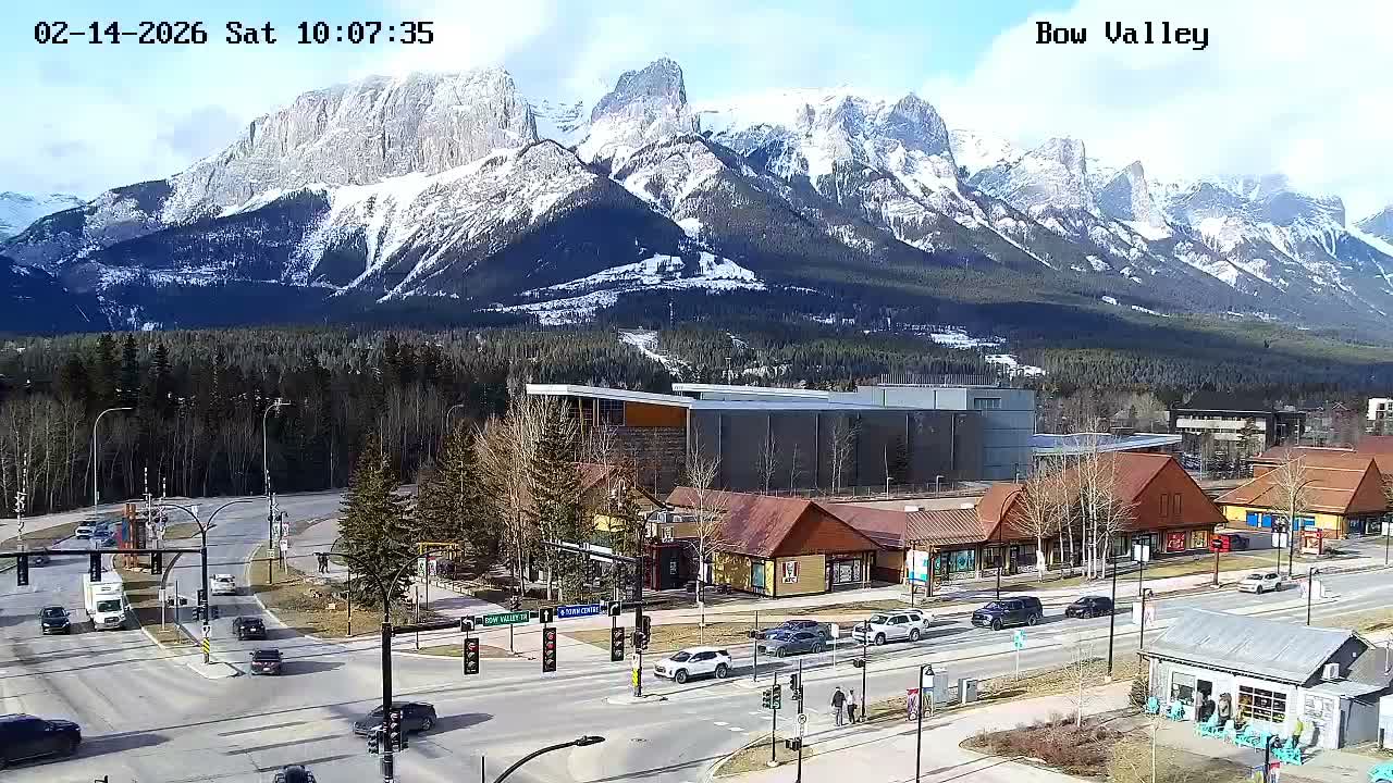 Canmore, Mount Rundle & Bow Valley Junction View Live Cam - Canmore, Alberta's Rockies, Alberta, Canada