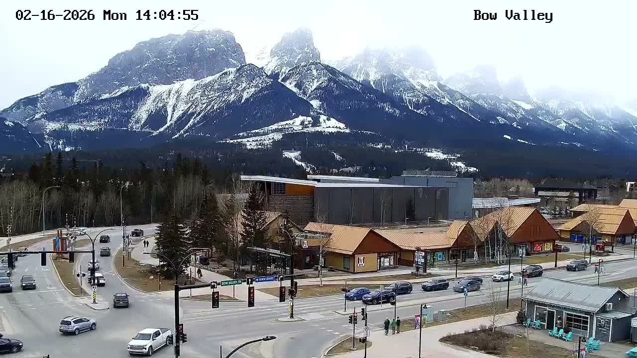 Canmore, Mount Rundle & Bow Valley Junction View Live Cam - Canmore, Alberta's Rockies, Alberta, Canada