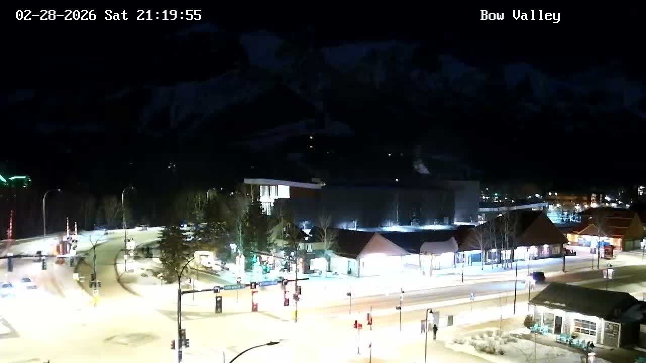 Canmore, Mount Rundle & Bow Valley Junction View Live Cam - Canmore, Alberta's Rockies, Alberta, Canada