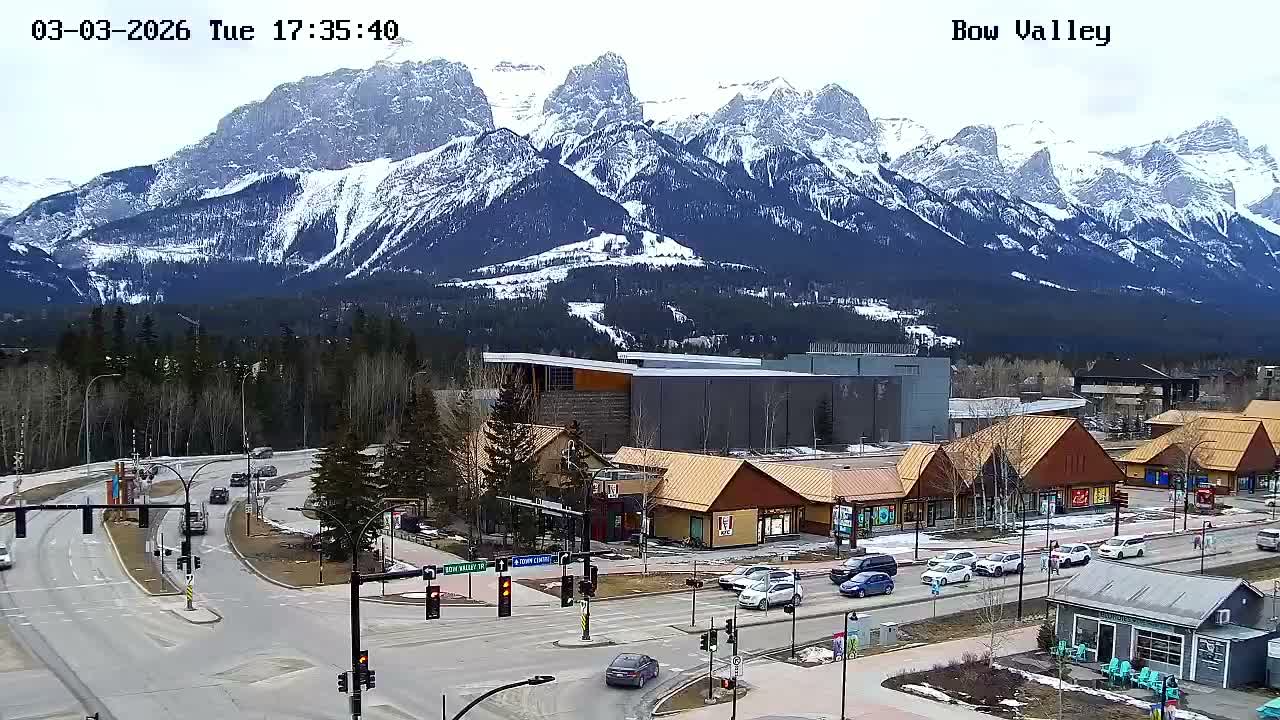 Canmore, Mount Rundle & Bow Valley Junction View Live Cam - Canmore, Alberta's Rockies, Alberta, Canada