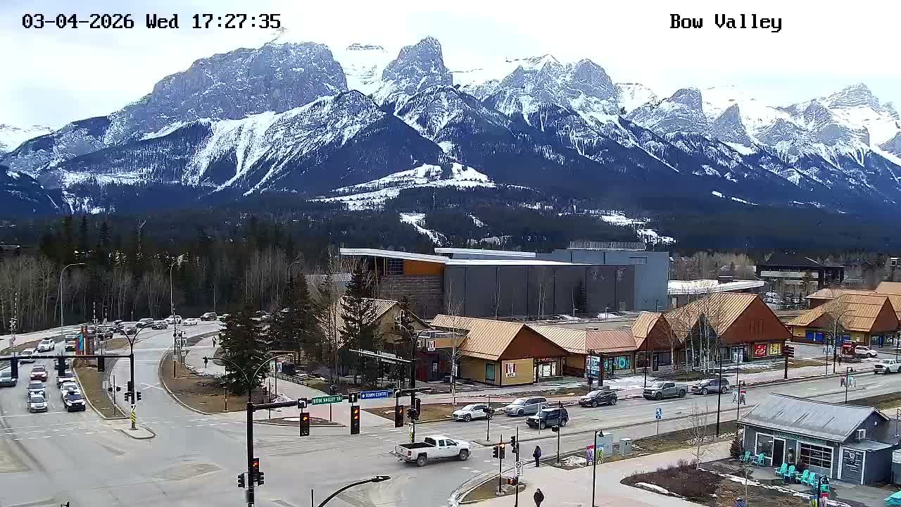 Canmore, Mount Rundle & Bow Valley Junction View Live Cam - Canmore, Alberta's Rockies, Alberta, Canada