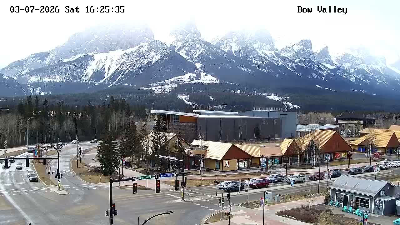 Canmore, Mount Rundle & Bow Valley Junction View Live Cam - Canmore, Alberta's Rockies, Alberta, Canada