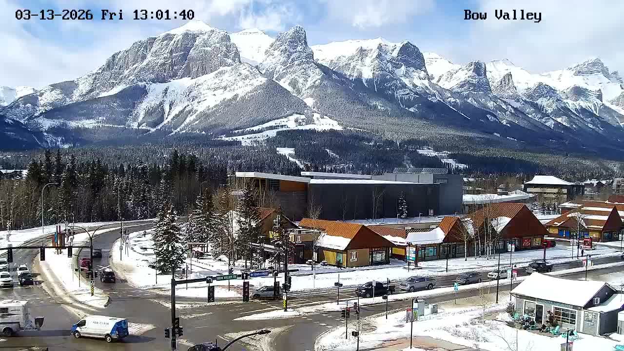 Canmore, Mount Rundle & Bow Valley Junction View Live Cam - Canmore, Alberta's Rockies, Alberta, Canada
