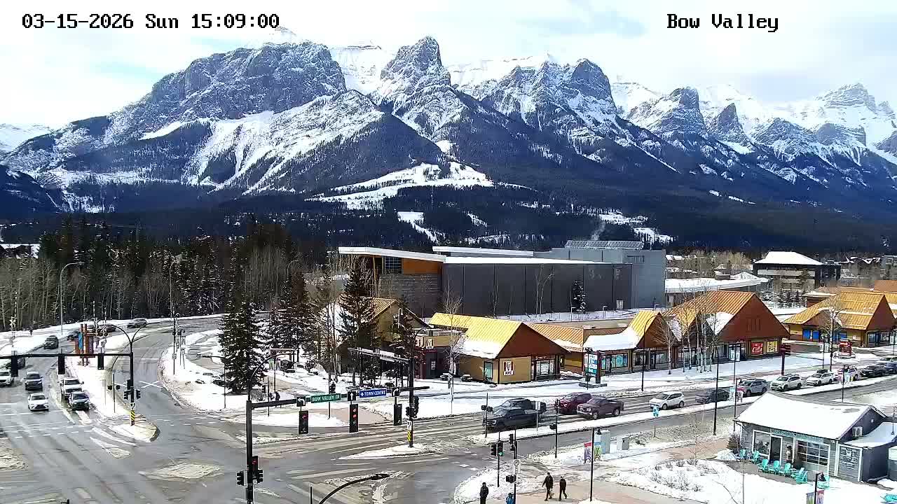 Canmore, Mount Rundle & Bow Valley Junction View Live Cam - Canmore, Alberta's Rockies, Alberta, Canada