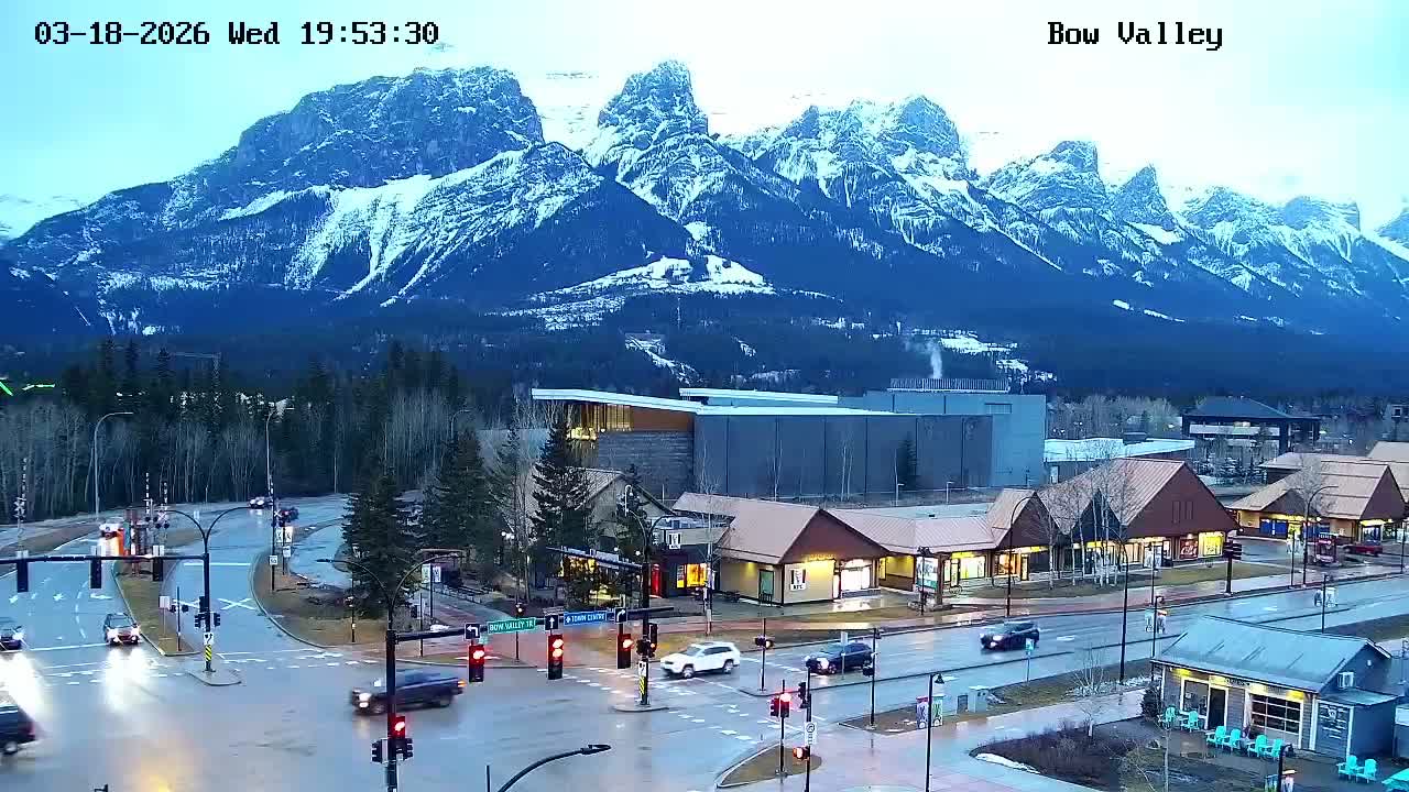 Canmore, Mount Rundle & Bow Valley Junction View Live Cam - Canmore, Alberta's Rockies, Alberta, Canada