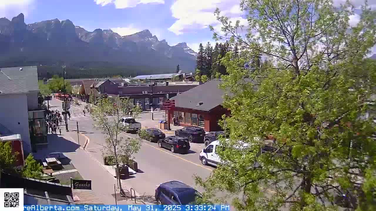 Canmore 6 th Avenue Intersection City Main St. Live Cam - Canmore, Alberta's Rockies, Alberta, Canada