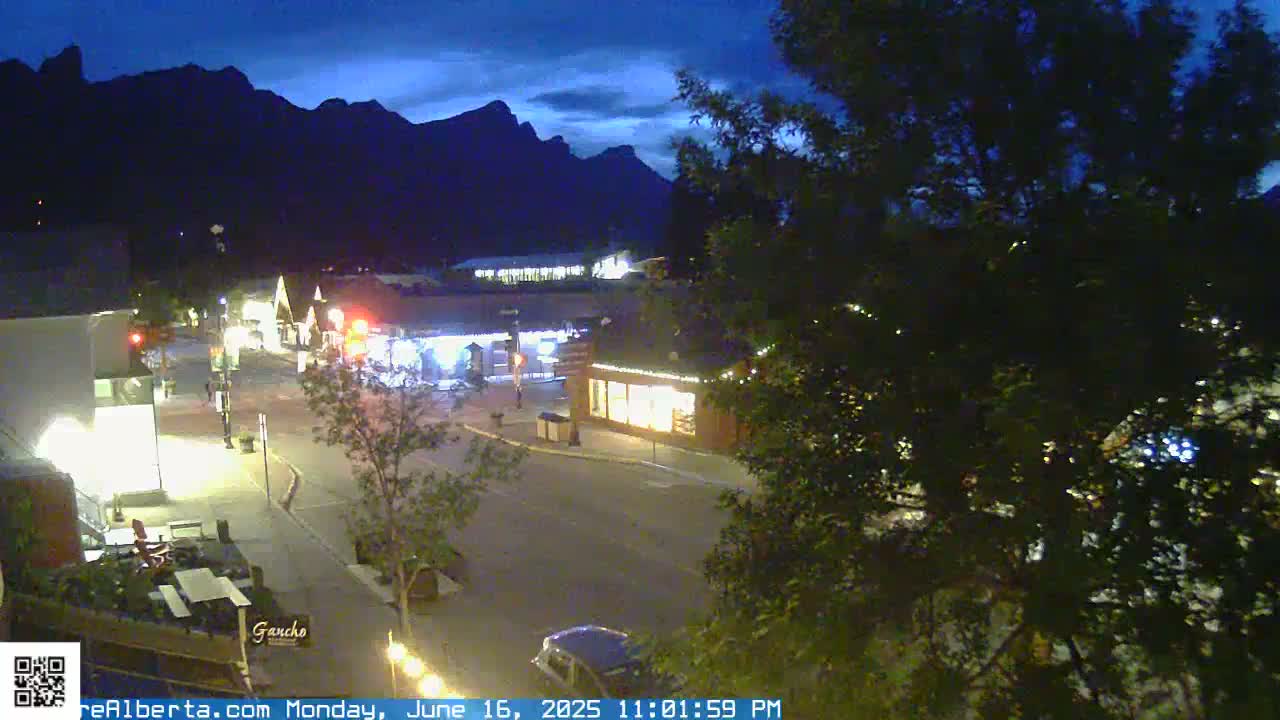 Canmore 6 th Avenue Intersection City Main St. Live Cam - Canmore, Alberta's Rockies, Alberta, Canada