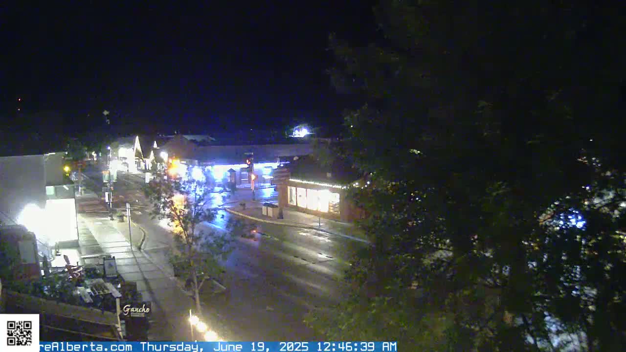 Canmore 6 th Avenue Intersection City Main St. Live Cam - Canmore, Alberta's Rockies, Alberta, Canada