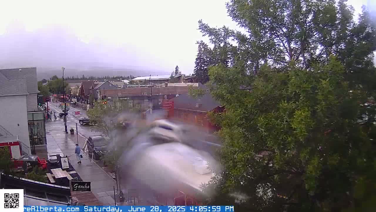 Canmore 6 th Avenue Intersection City Main St. Live Cam - Canmore, Alberta's Rockies, Alberta, Canada