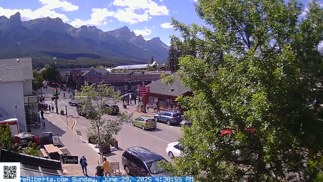 Canmore 6 th Avenue Intersection City Main St. Live Cam - Canmore, Alberta's Rockies, Alberta, Canada