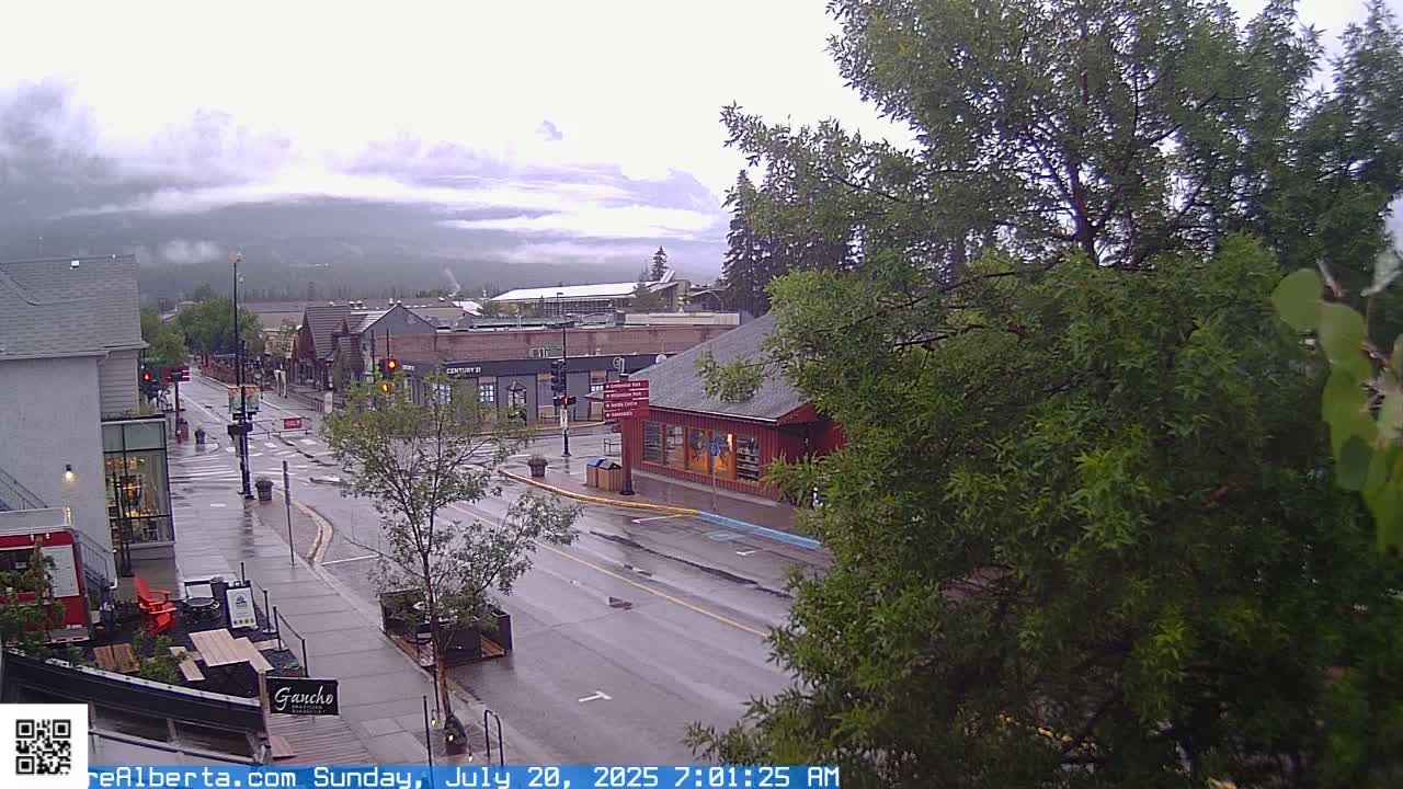 Canmore 6 th Avenue Intersection City Main St. Live Cam - Canmore, Alberta's Rockies, Alberta, Canada