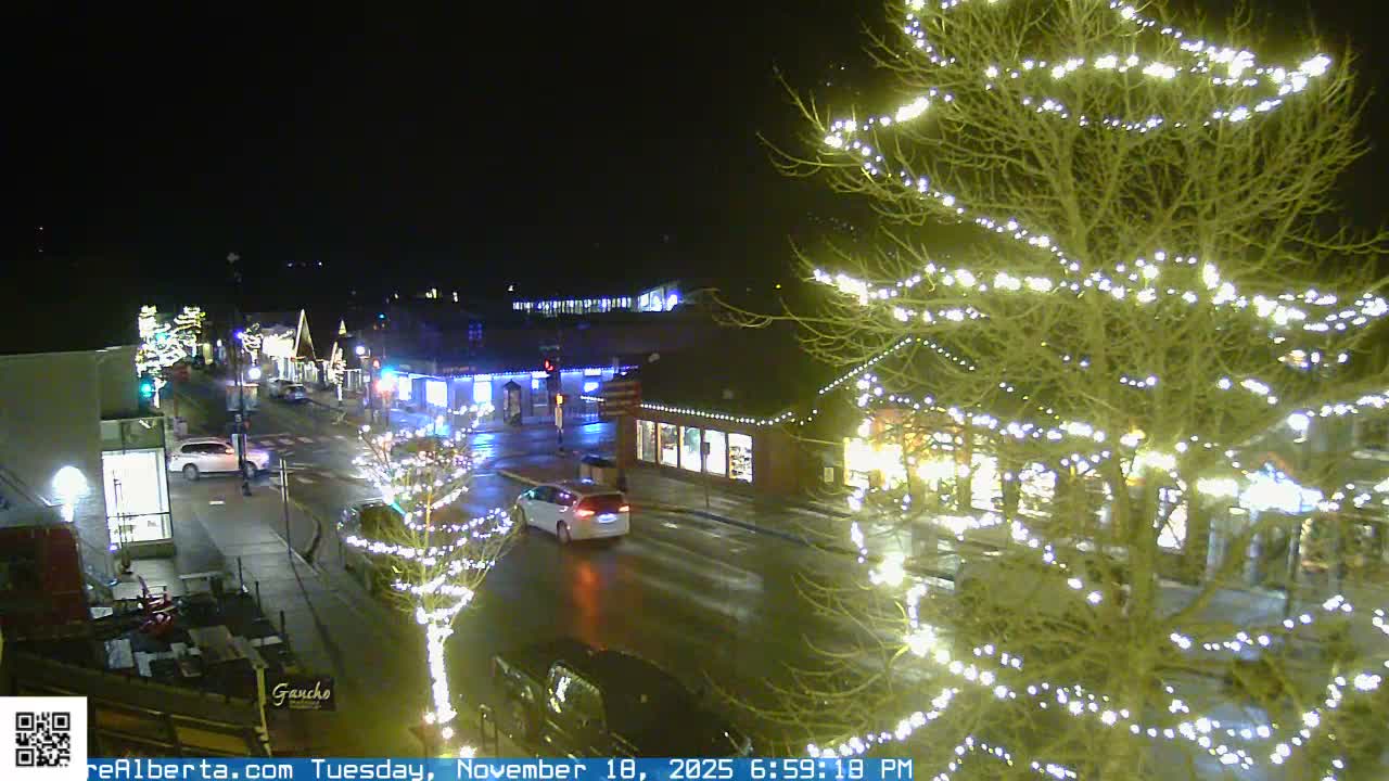 Canmore 6 th Avenue Intersection City Main St. Live Cam - Canmore, Alberta's Rockies, Alberta, Canada