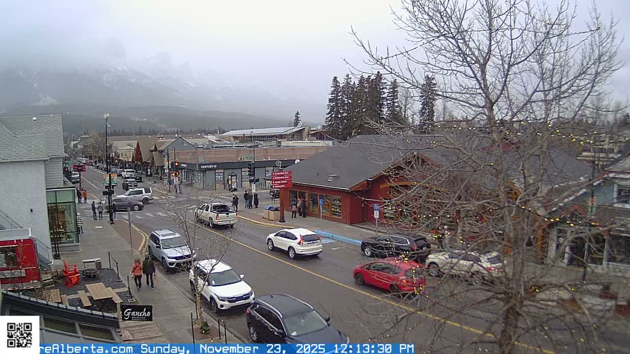 Canmore 6 th Avenue Intersection City Main St. Live Cam - Canmore, Alberta's Rockies, Alberta, Canada