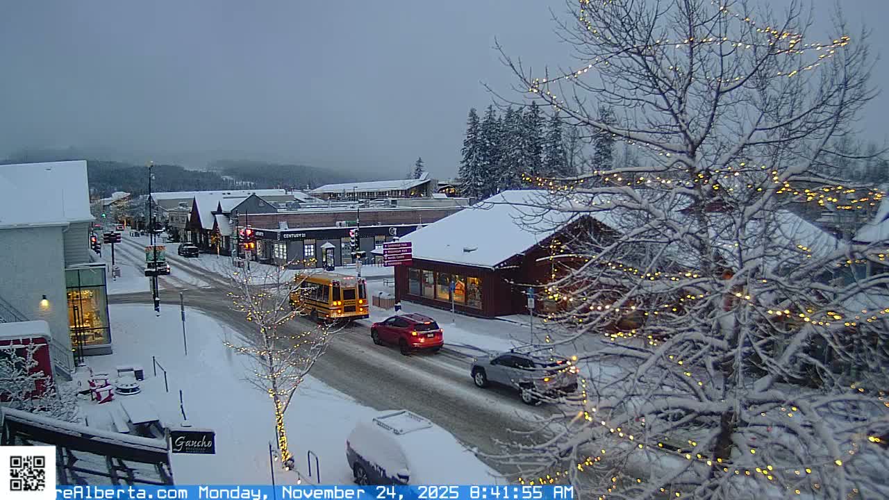 Canmore 6 th Avenue Intersection City Main St. Live Cam - Canmore, Alberta's Rockies, Alberta, Canada