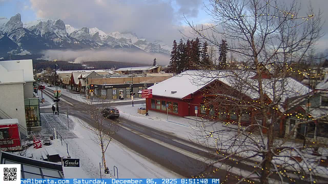 Canmore 6 th Avenue Intersection City Main St. Live Cam - Canmore, Alberta's Rockies, Alberta, Canada