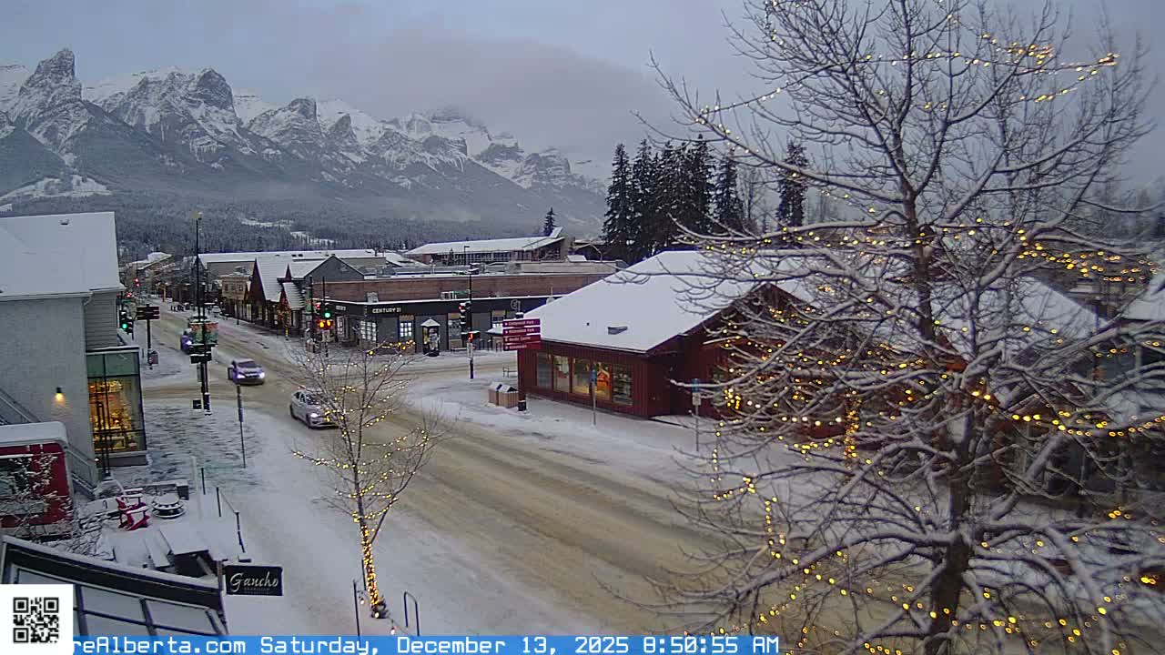 Canmore 6 th Avenue Intersection City Main St. Live Cam - Canmore, Alberta's Rockies, Alberta, Canada