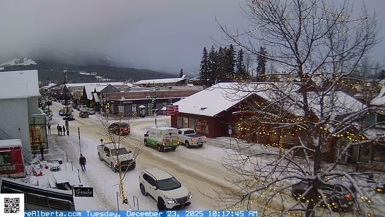 Canmore 6 th Avenue Intersection City Main St. Live Cam - Canmore, Alberta's Rockies, Alberta, Canada