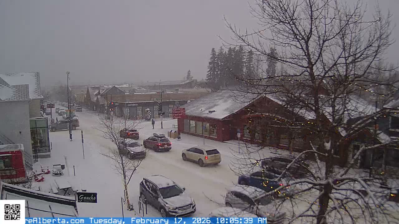 Canmore 6 th Avenue Intersection City Main St. Live Cam - Canmore, Alberta's Rockies, Alberta, Canada