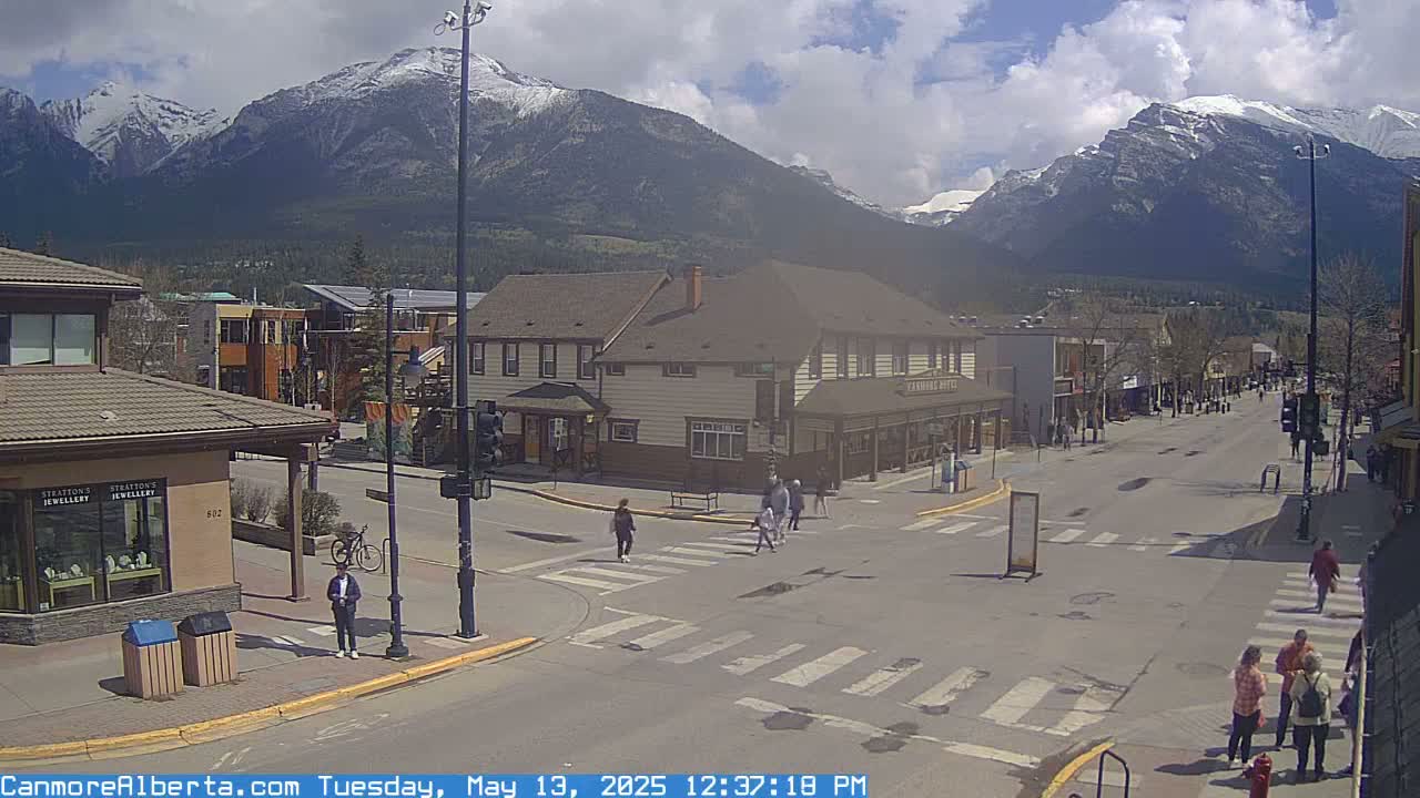 Canmore Downtown Live Cam -  Canmore, Alberta's Rockies, Alberta, Canada