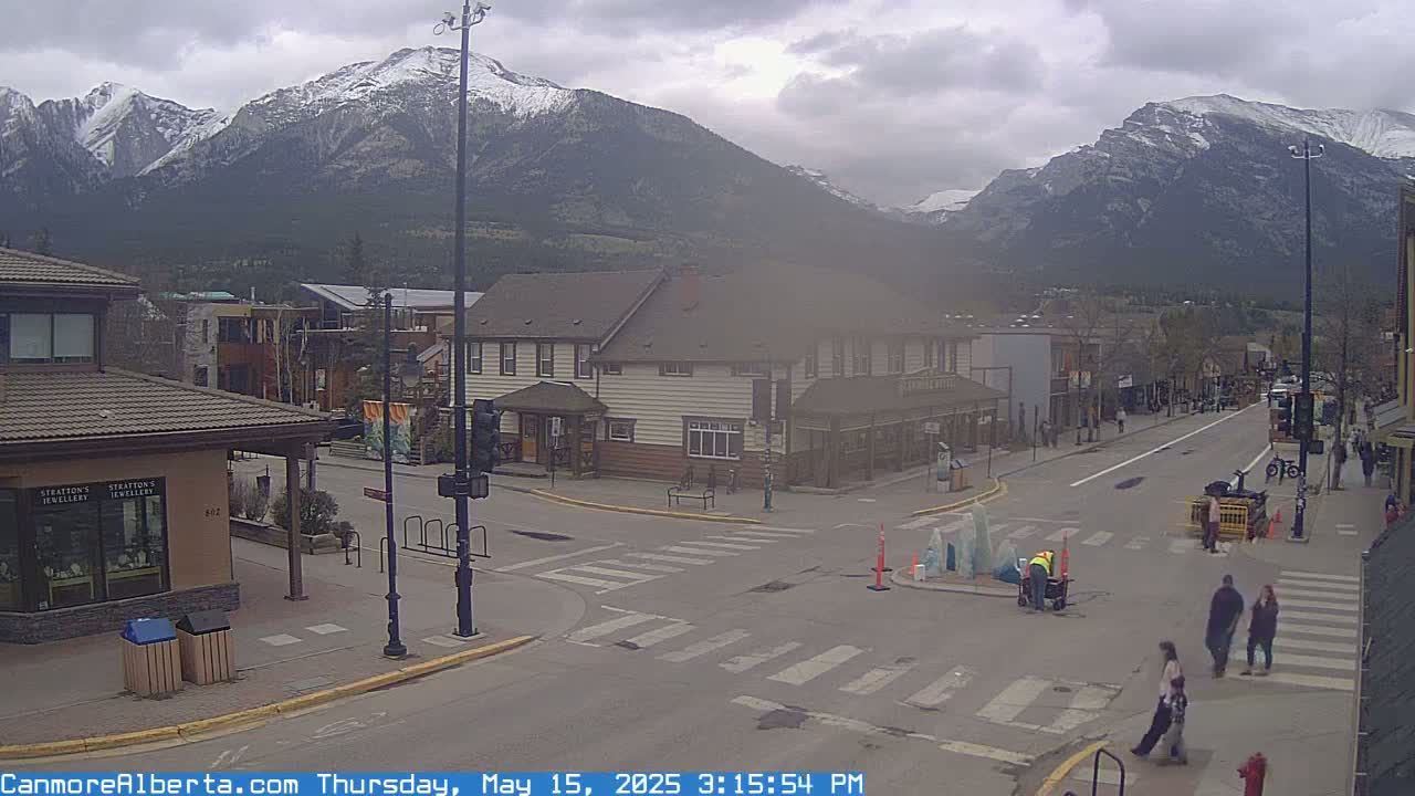 Canmore Downtown Live Cam -  Canmore, Alberta's Rockies, Alberta, Canada