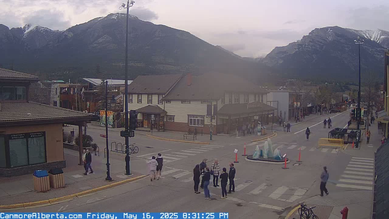 Canmore Downtown Live Cam -  Canmore, Alberta's Rockies, Alberta, Canada
