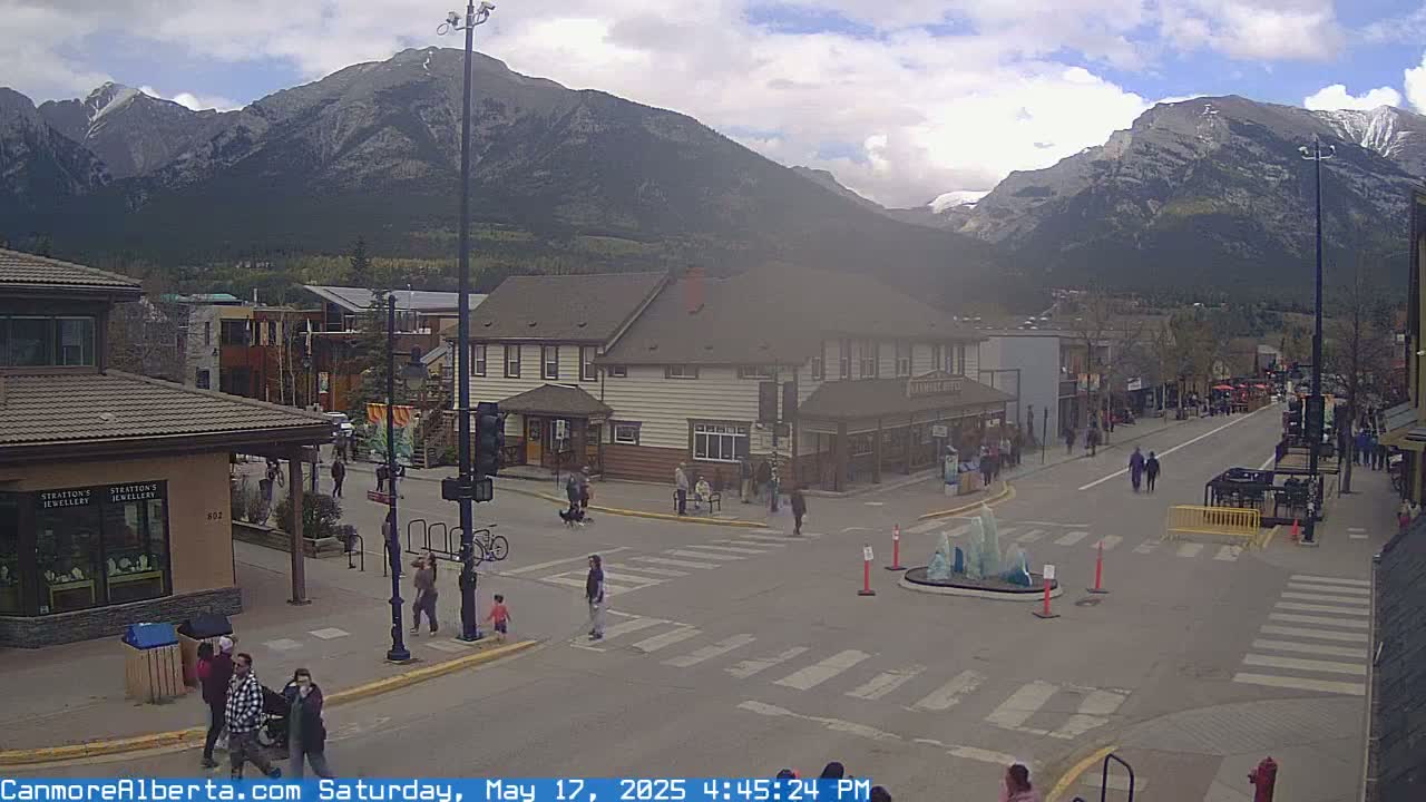 Canmore Downtown Live Cam -  Canmore, Alberta's Rockies, Alberta, Canada
