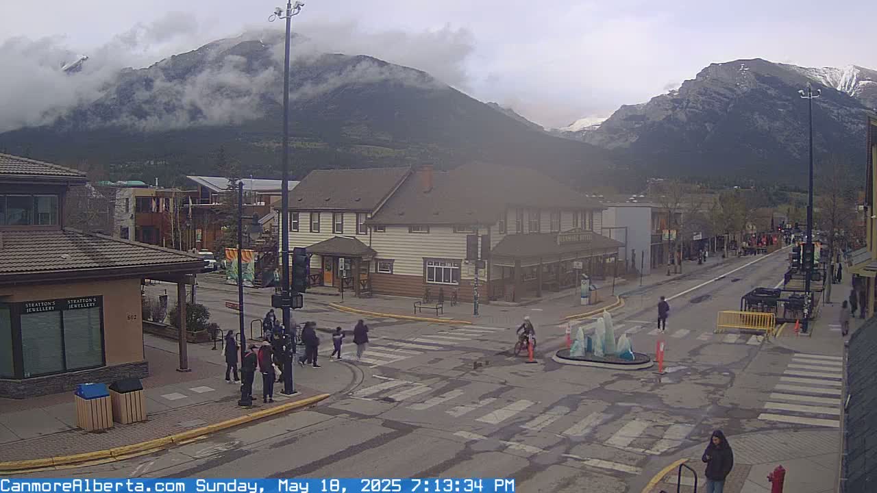 Canmore Downtown Live Cam -  Canmore, Alberta's Rockies, Alberta, Canada