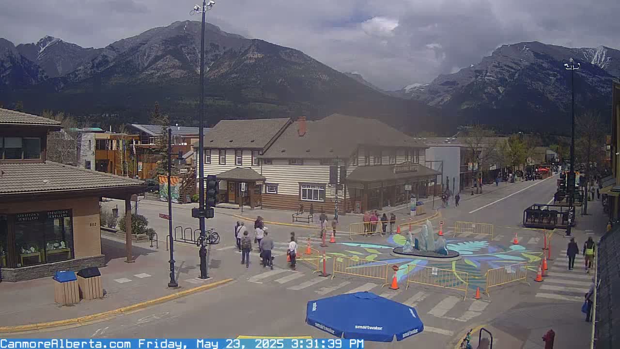 Canmore Downtown Live Cam -  Canmore, Alberta's Rockies, Alberta, Canada