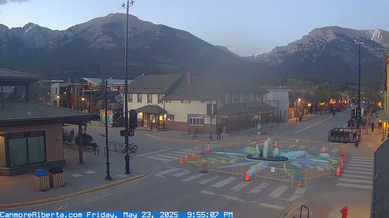 Canmore Downtown Live Cam -  Canmore, Alberta's Rockies, Alberta, Canada