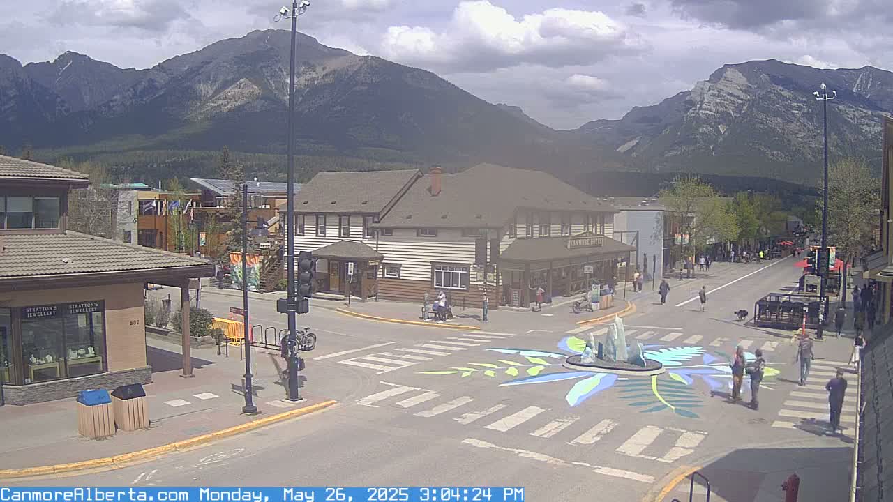 Canmore Downtown Live Cam -  Canmore, Alberta's Rockies, Alberta, Canada