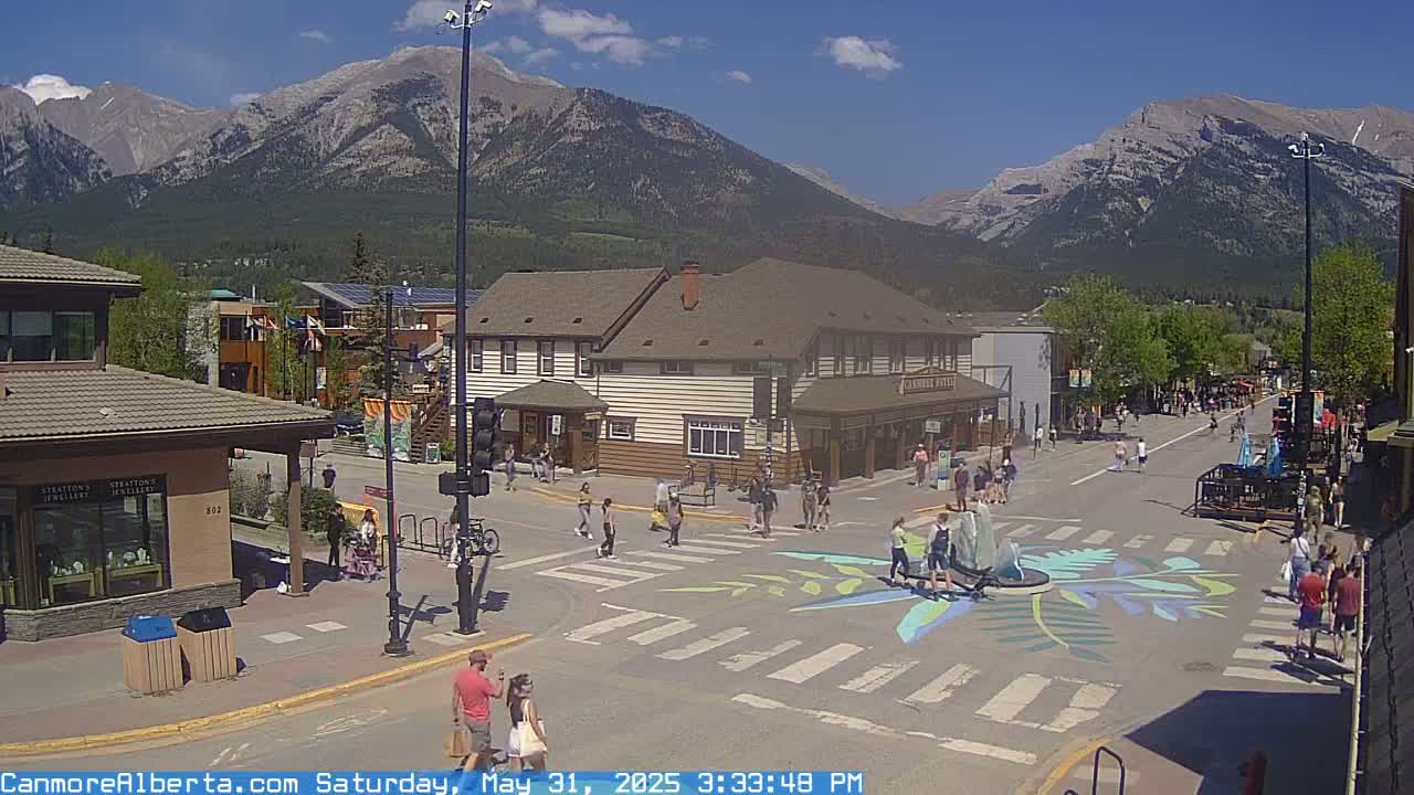 Canmore Downtown Live Cam -  Canmore, Alberta's Rockies, Alberta, Canada