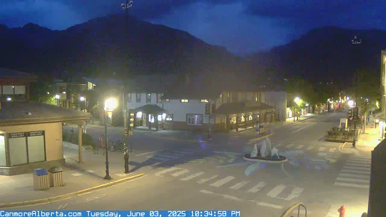 Canmore Downtown Live Cam -  Canmore, Alberta's Rockies, Alberta, Canada