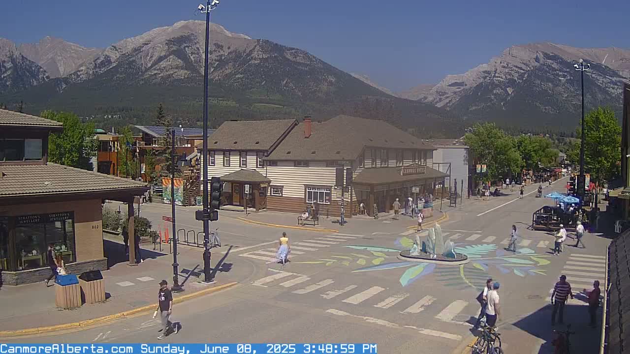 Canmore Downtown Live Cam -  Canmore, Alberta's Rockies, Alberta, Canada