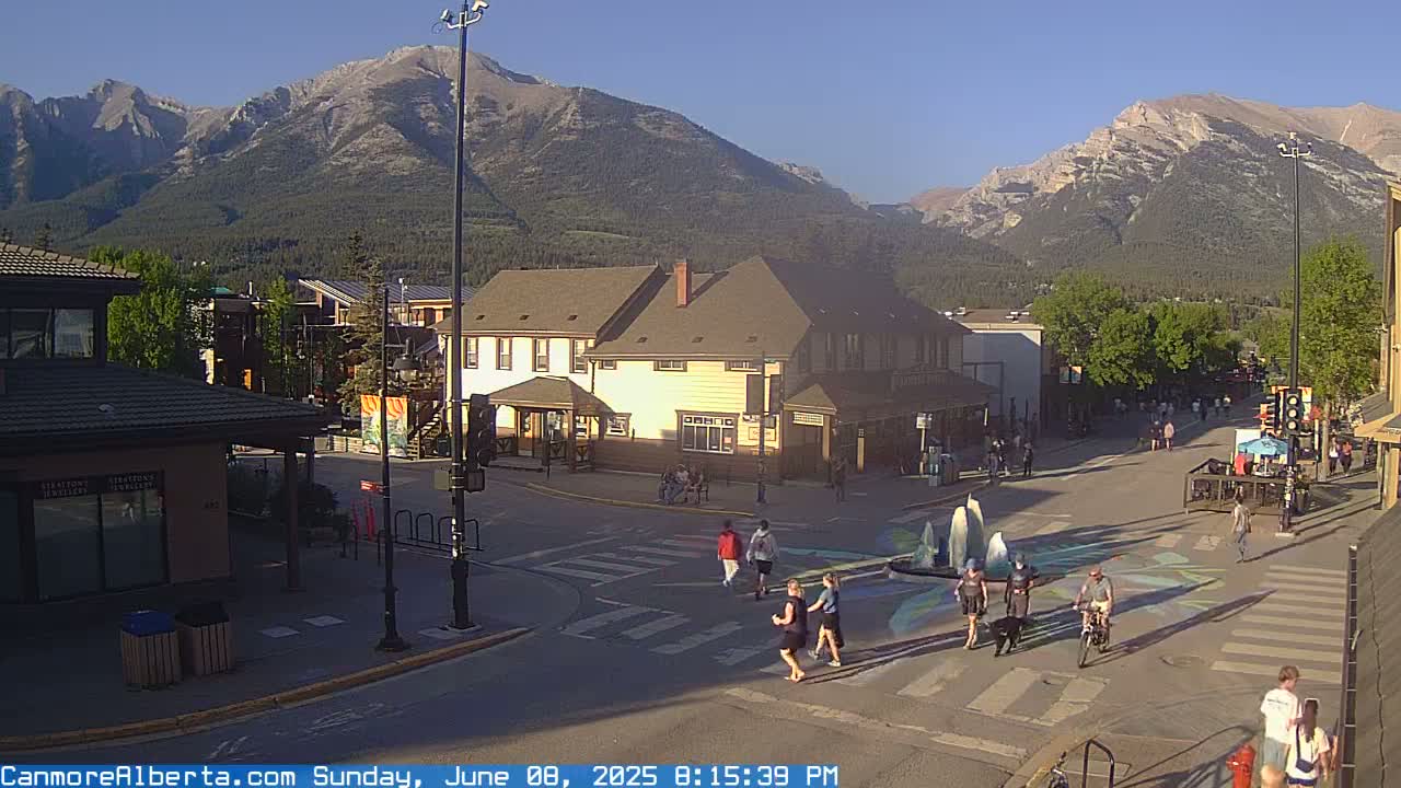 Canmore Downtown Live Cam -  Canmore, Alberta's Rockies, Alberta, Canada