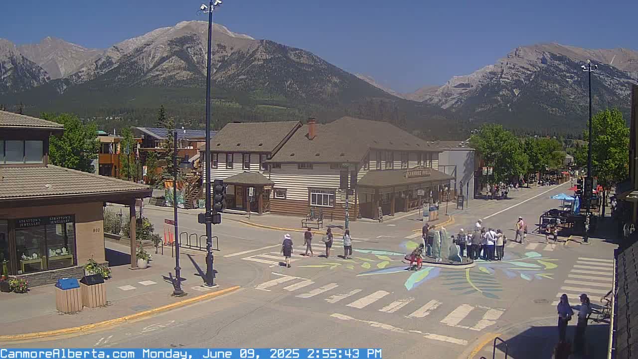 Canmore Downtown Live Cam -  Canmore, Alberta's Rockies, Alberta, Canada
