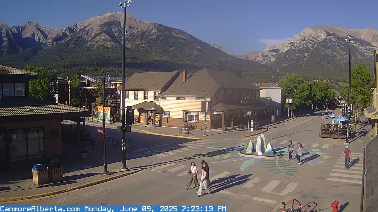 Canmore Downtown Live Cam -  Canmore, Alberta's Rockies, Alberta, Canada