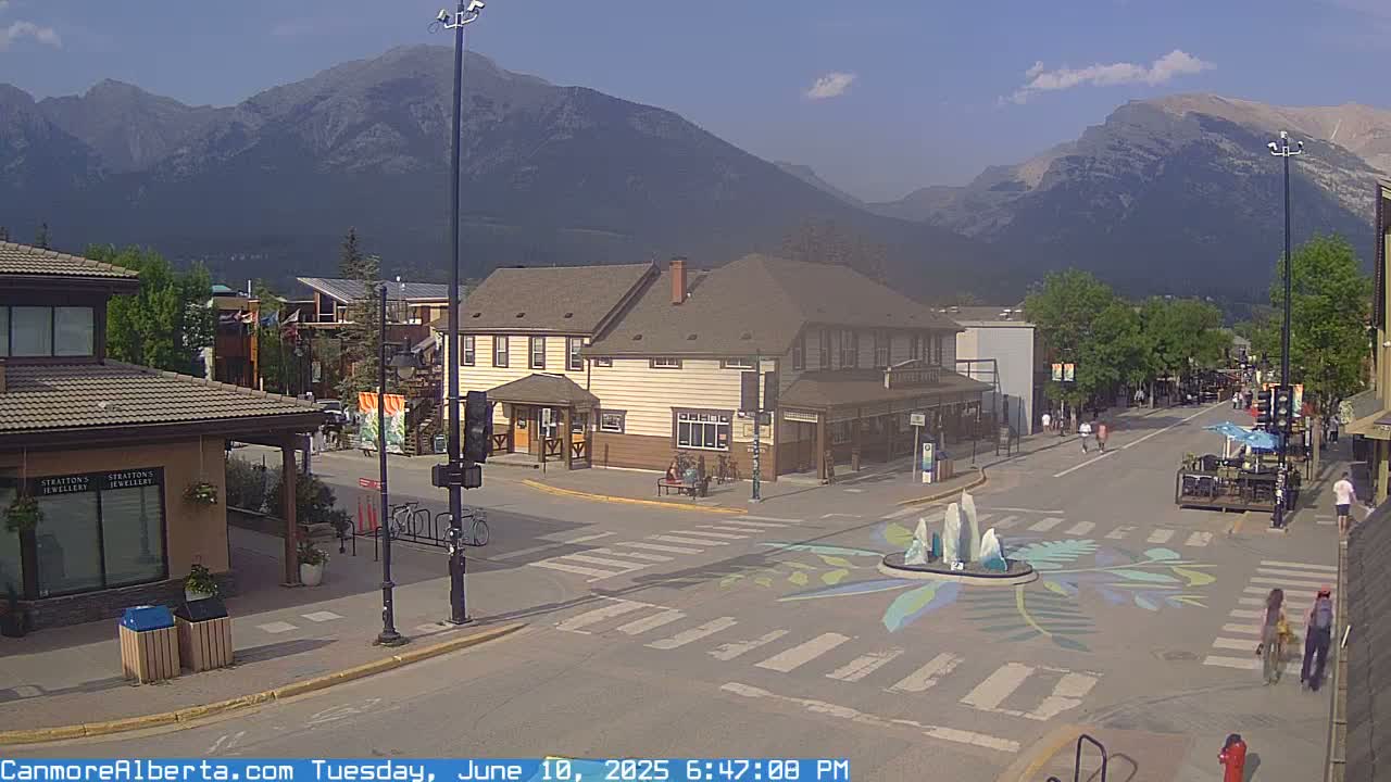 Canmore Downtown Live Cam -  Canmore, Alberta's Rockies, Alberta, Canada