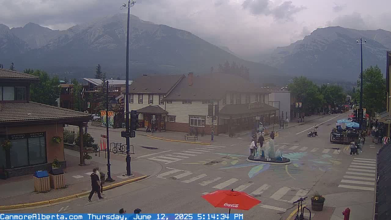Canmore Downtown Live Cam -  Canmore, Alberta's Rockies, Alberta, Canada