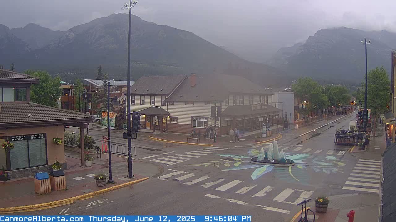 Canmore Downtown Live Cam -  Canmore, Alberta's Rockies, Alberta, Canada