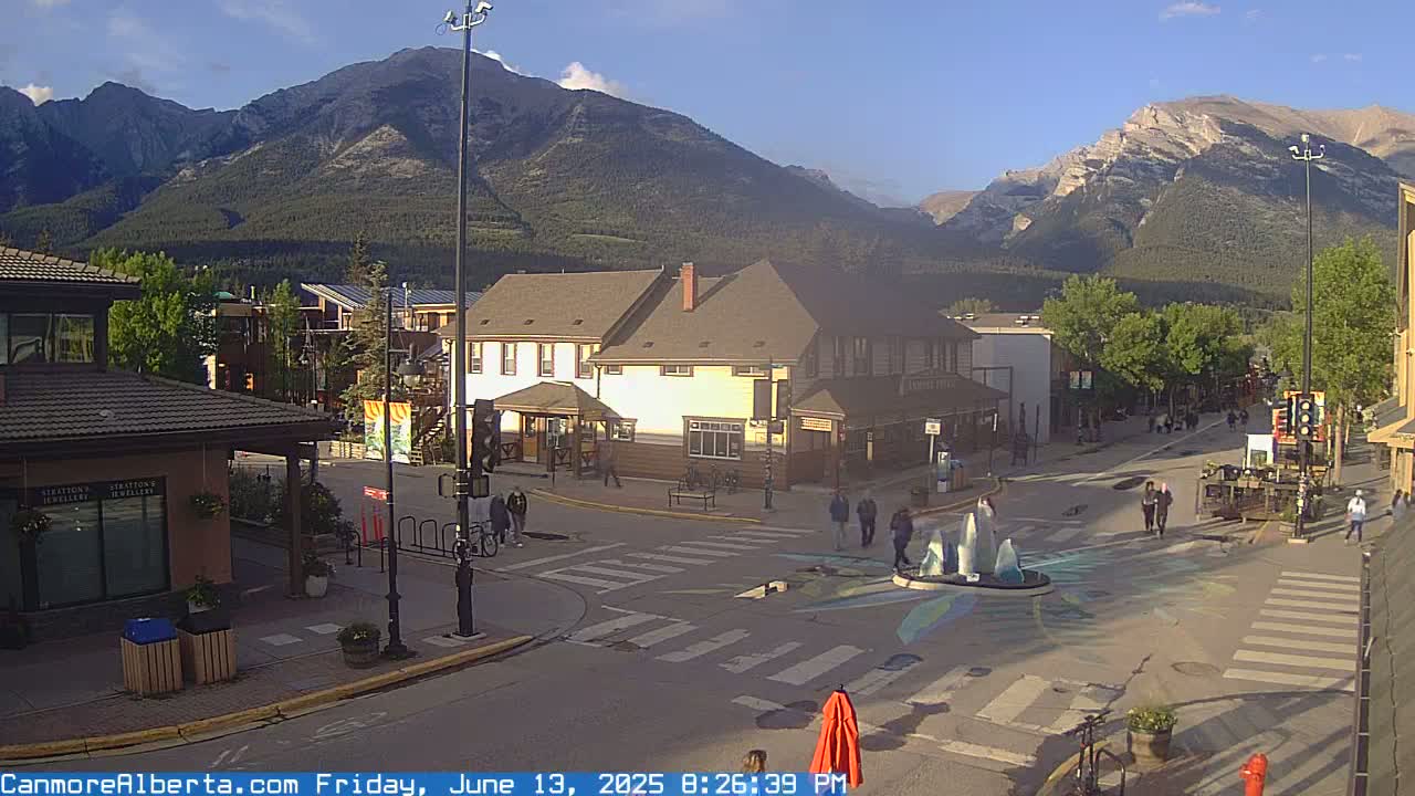 Canmore Downtown Live Cam -  Canmore, Alberta's Rockies, Alberta, Canada