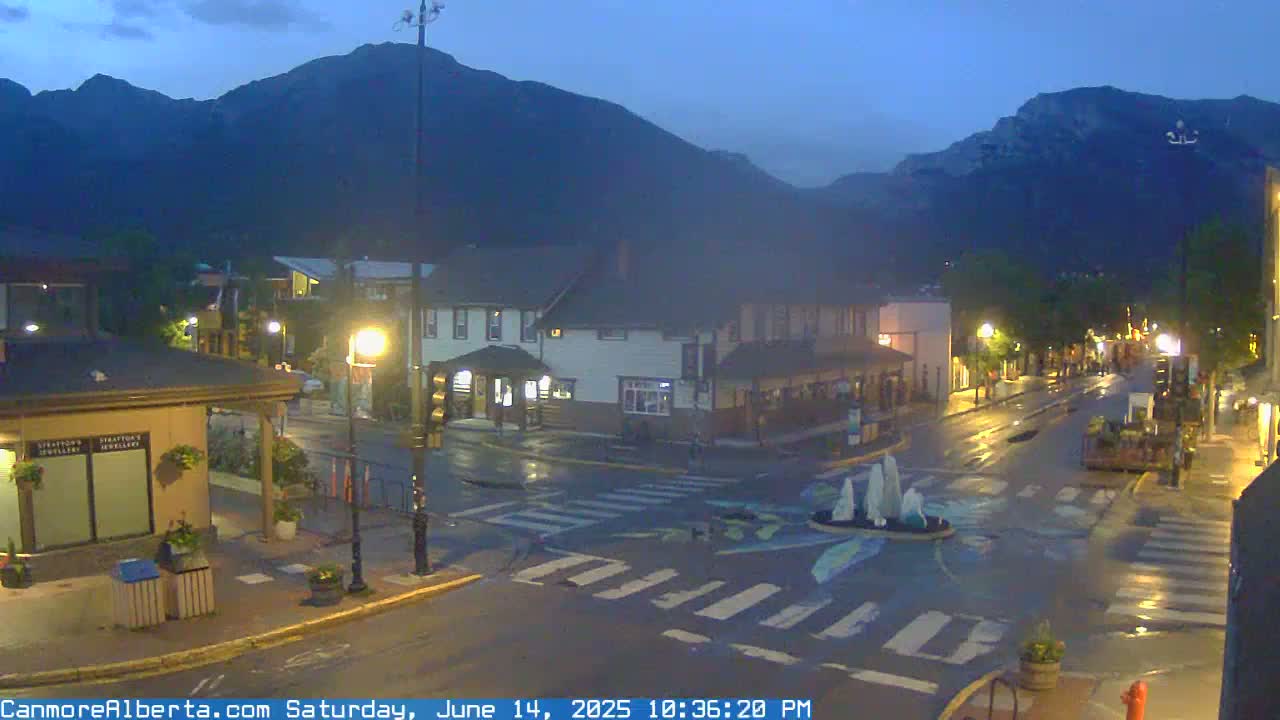 Canmore Downtown Live Cam -  Canmore, Alberta's Rockies, Alberta, Canada