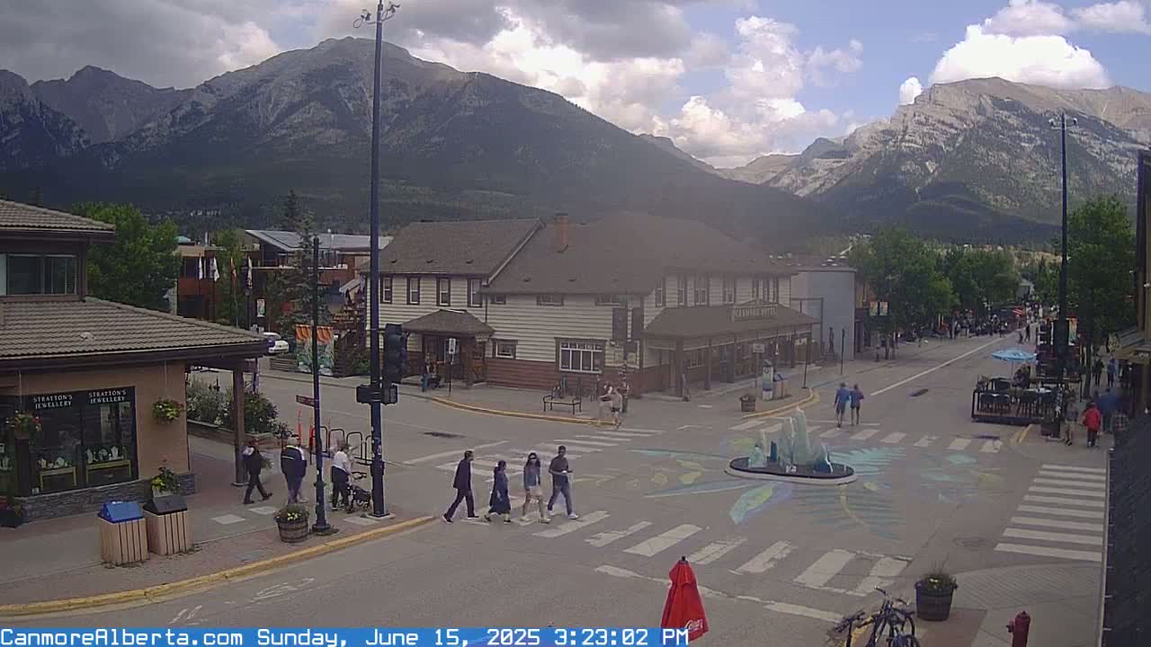 Canmore Downtown Live Cam -  Canmore, Alberta's Rockies, Alberta, Canada